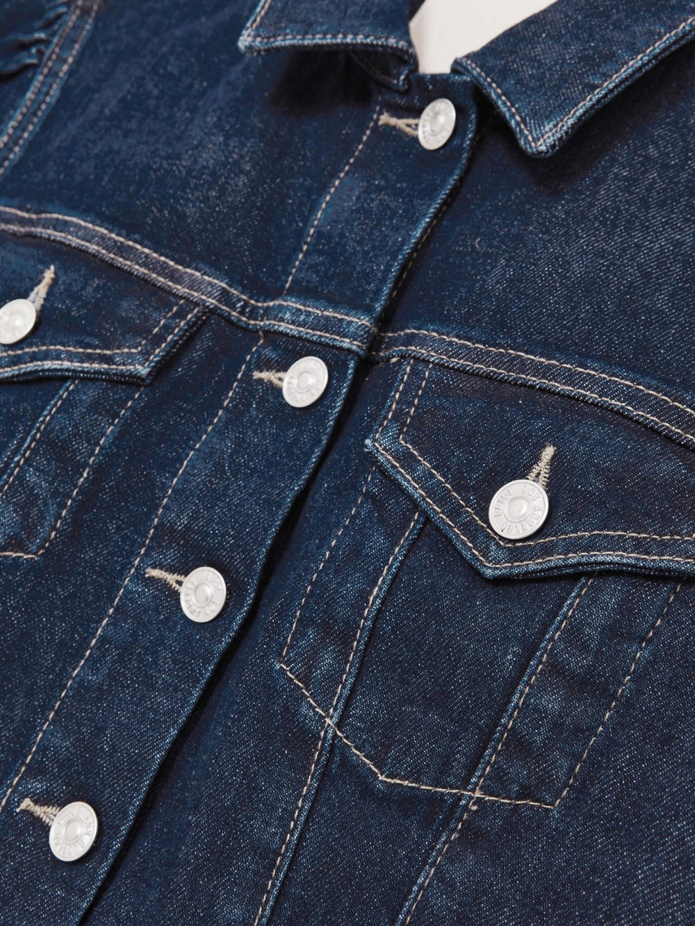 Paige Puff-Sleeve Short Denim Jacket Emberlynn Blue | Womens
