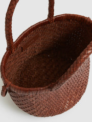 Leather Woven Mini Tote Bag Tan | Womens