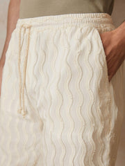 | Ché Fringed-Wave Shorts Off White | Mens
