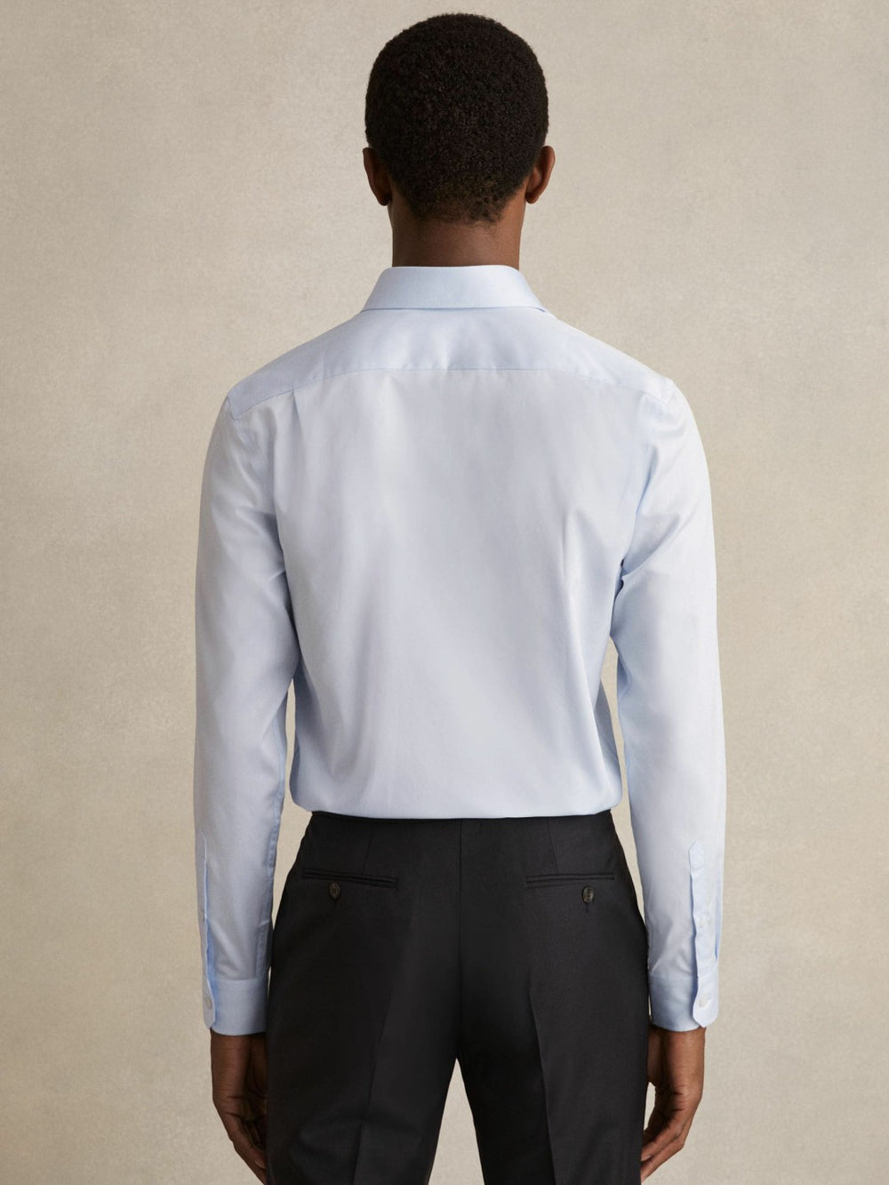 Slim Fit Slim-Fit Cotton Double-Cuff Shirt Soft Blue | Mens