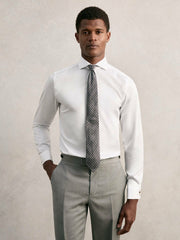 Slim Fit Slim-Fit Cotton Double-Cuff Shirt White | Mens