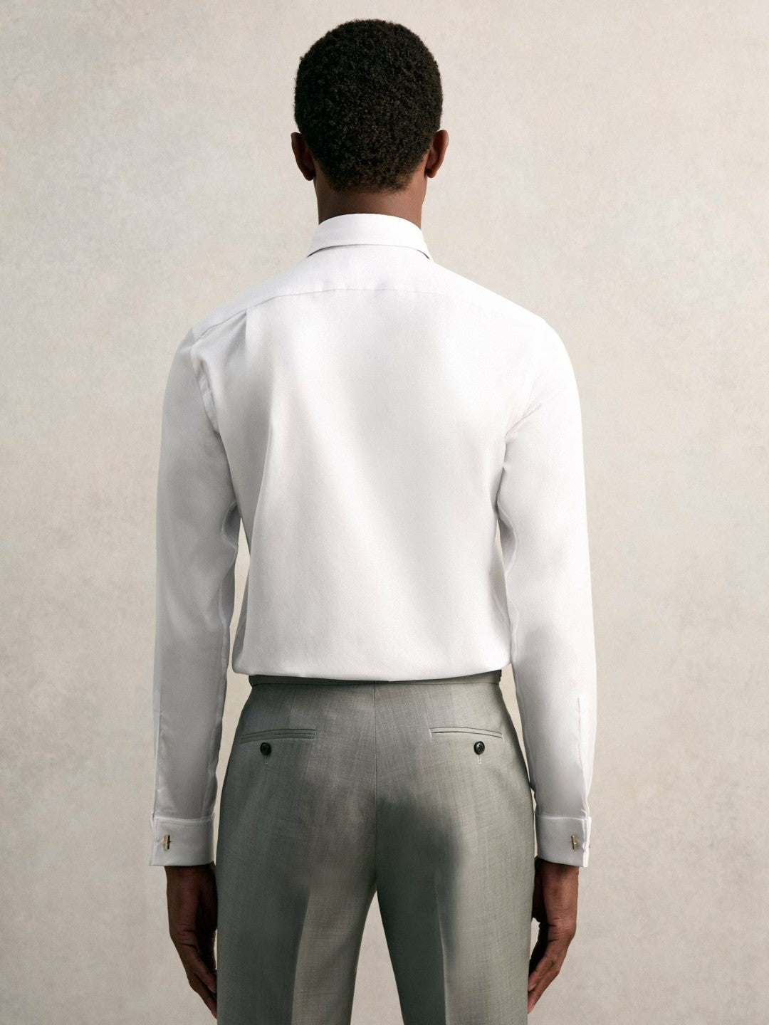 Slim Fit Slim-Fit Cotton Double-Cuff Shirt White | Mens