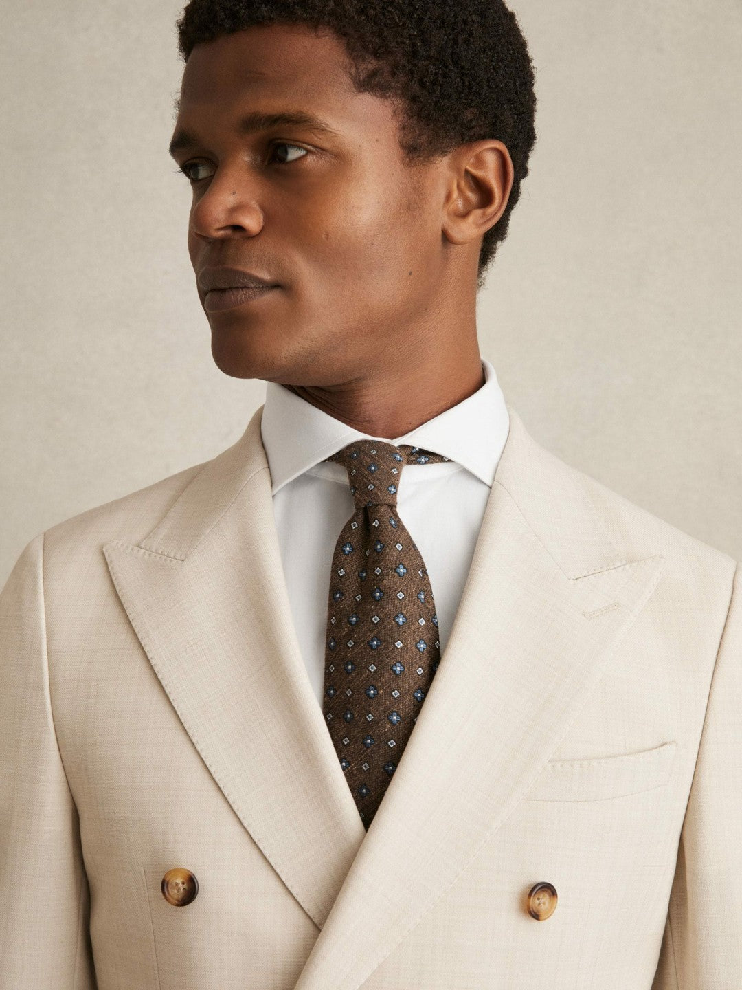 Slim Fit Cotton-Twill Two-Fold Shirt Slim-Fit White | Mens