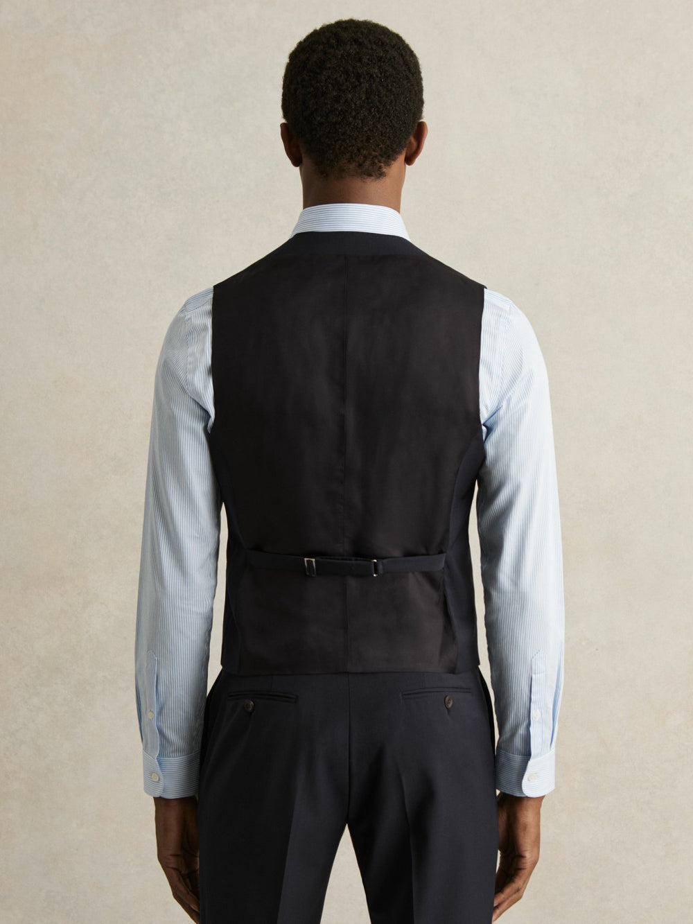 Wool-Blend Slim-Fit Waistcoat Navy | Mens