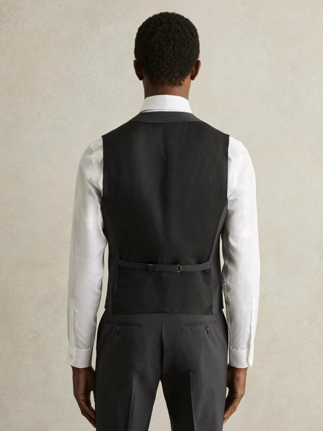 Wool-Blend Slim-Fit Waistcoat Grey | Mens
