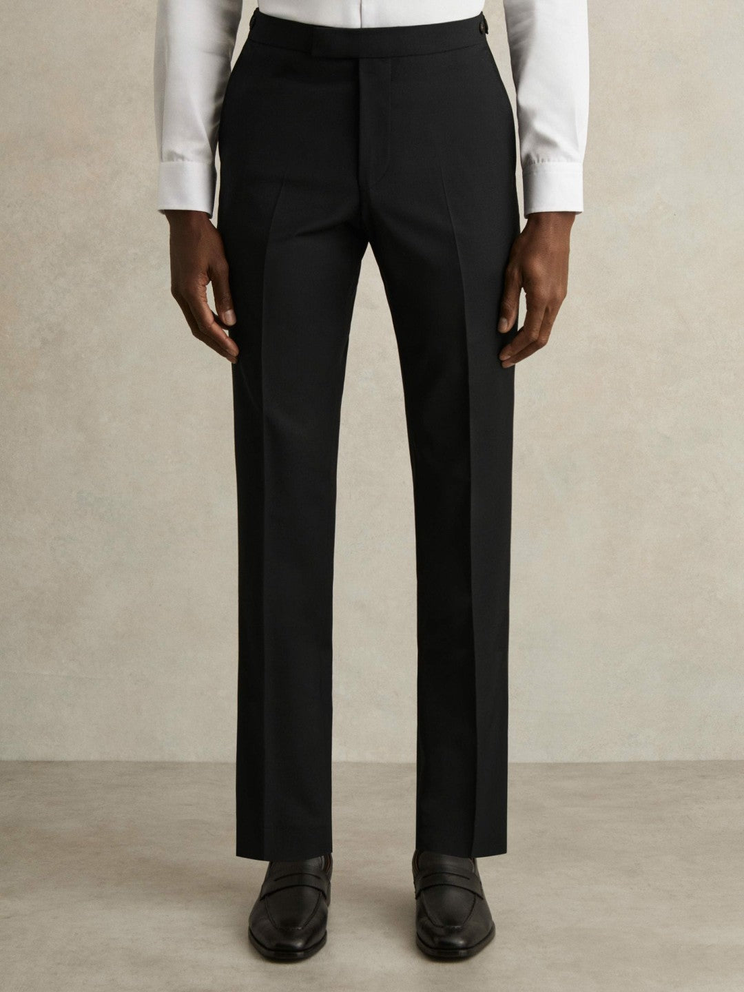 Slim-Fit Wool-Blend Suit Trousers Black | Mens
