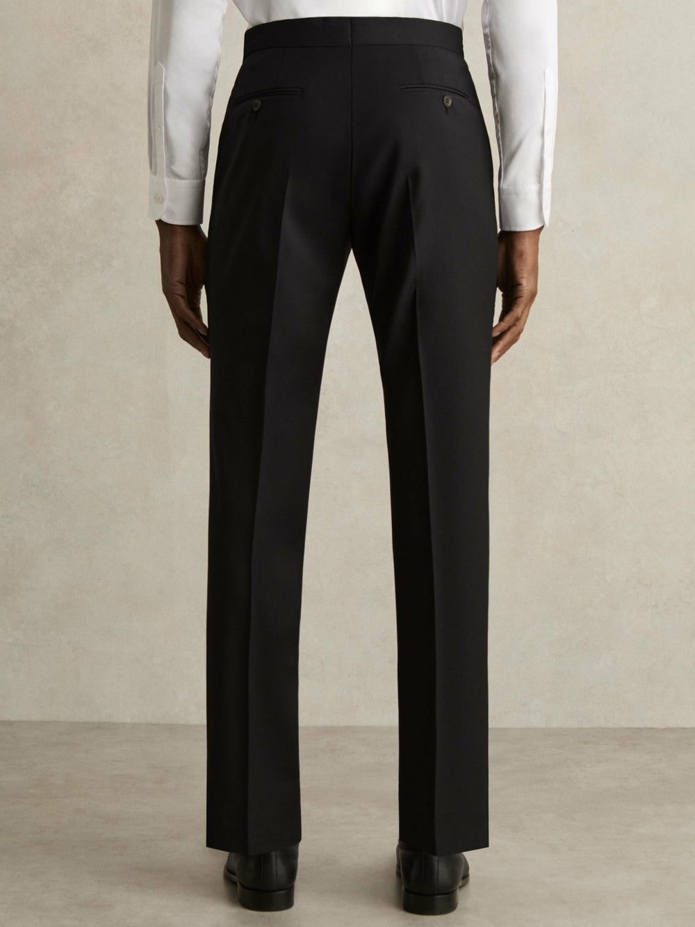 Slim-Fit Wool-Blend Suit Trousers Black | Mens