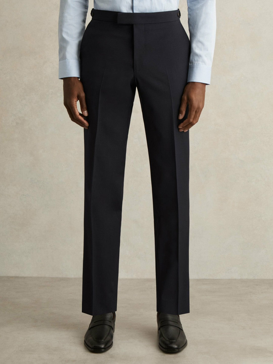 Slim-Fit Wool-Blend Suit Trousers Navy | Mens