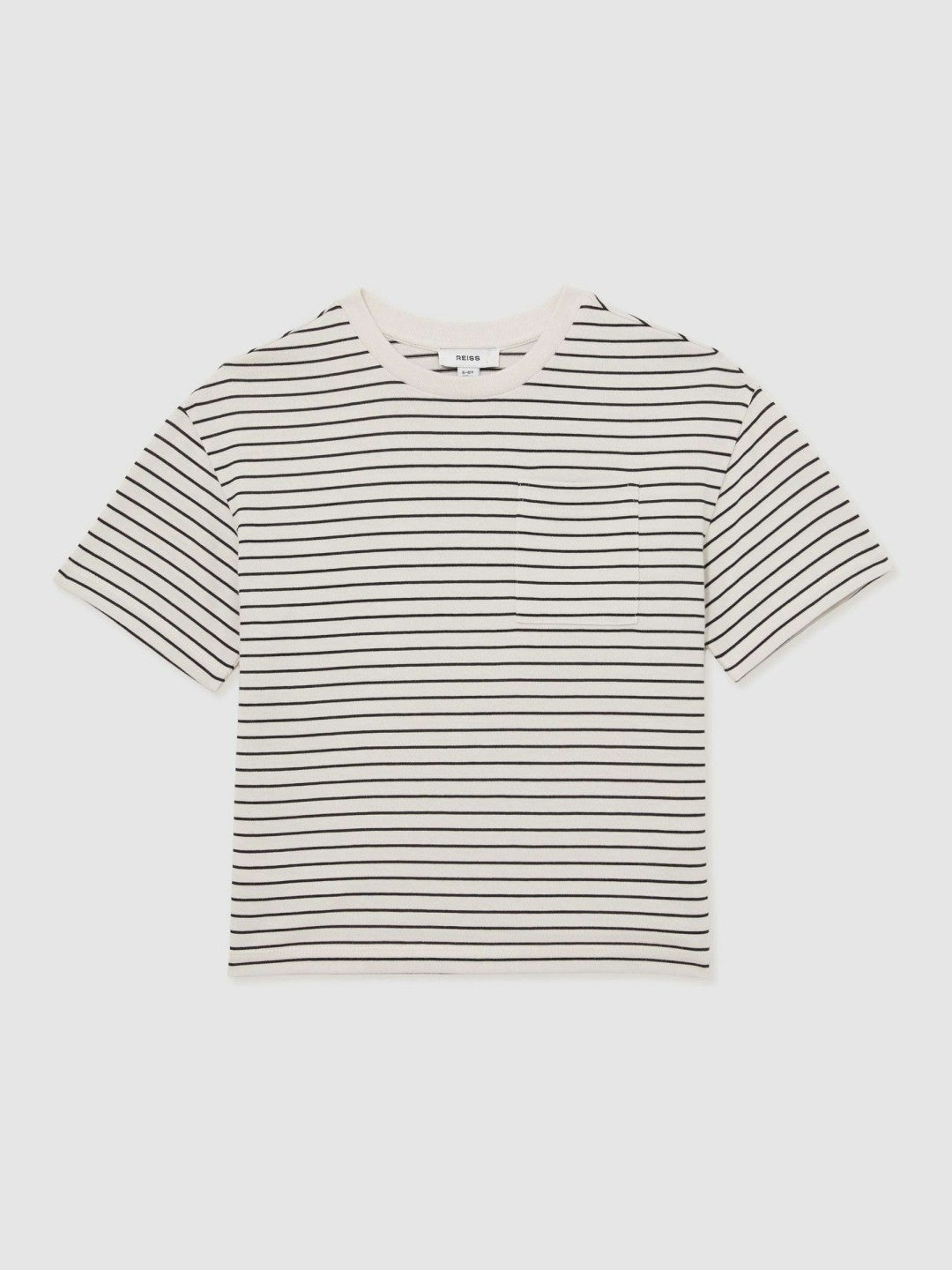 9-13 yrs Cotton-Blend Stripe T-Shirt White/Navy | Children