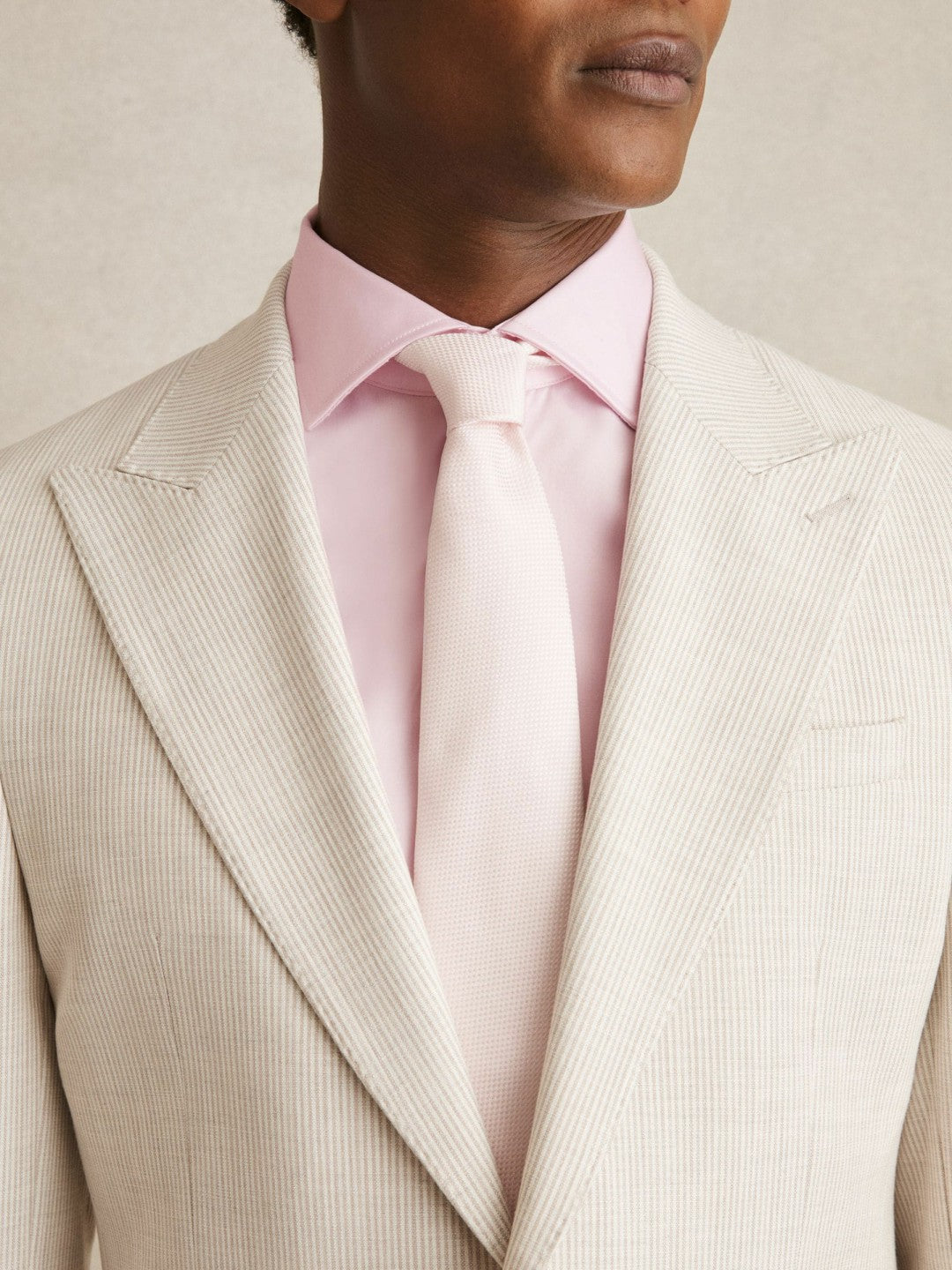 Slim Fit Cotton Sateen Shirt Pink | Mens