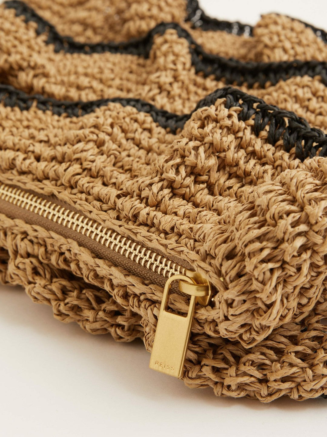 Raffia Ruffle Clutch Bag Natural | Womens