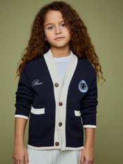 3-9 yrs SmileyWorld Logo Cardigan Unisex Fit Off White | Children