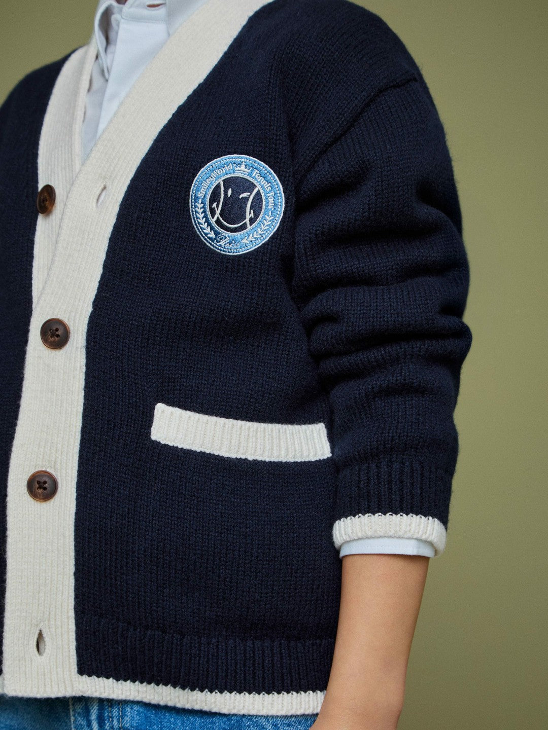 3-9 yrs SmileyWorld Logo Cardigan Unisex Fit Off White | Children