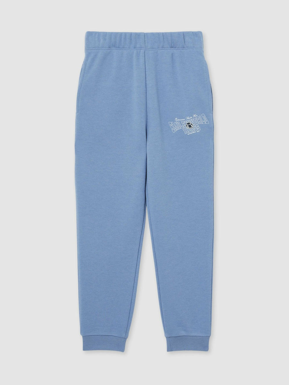 9-13 yrs SmileyWorld Cuffed Joggers Unisex Fit Blue | Children