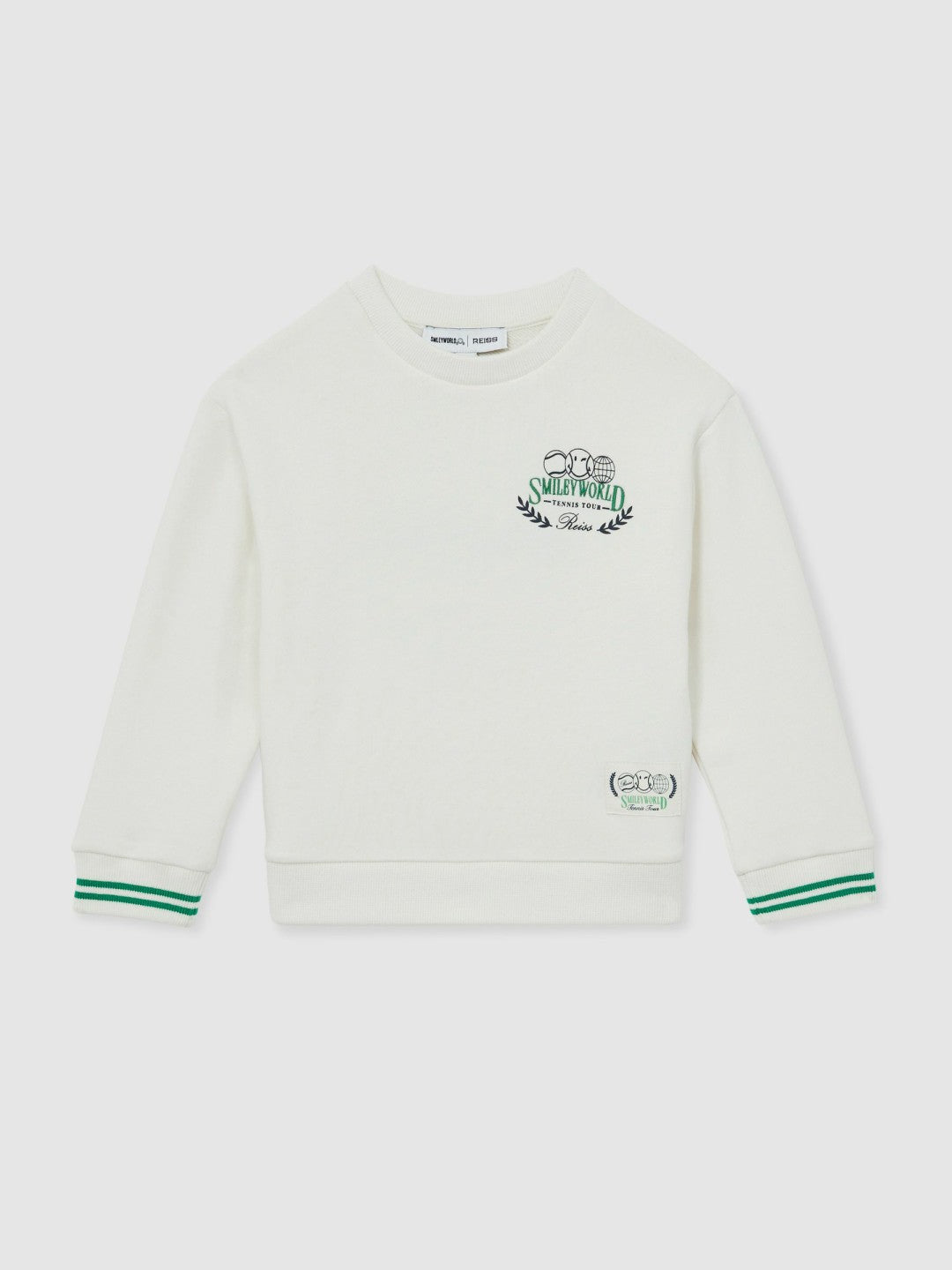 9-13 yrs SmileyWorld Logo Sweatshirt Unisex Fit White | Children