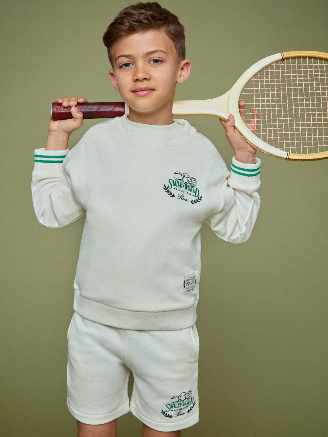 9-13 yrs SmileyWorld Logo Sweatshirt Unisex Fit White | Children