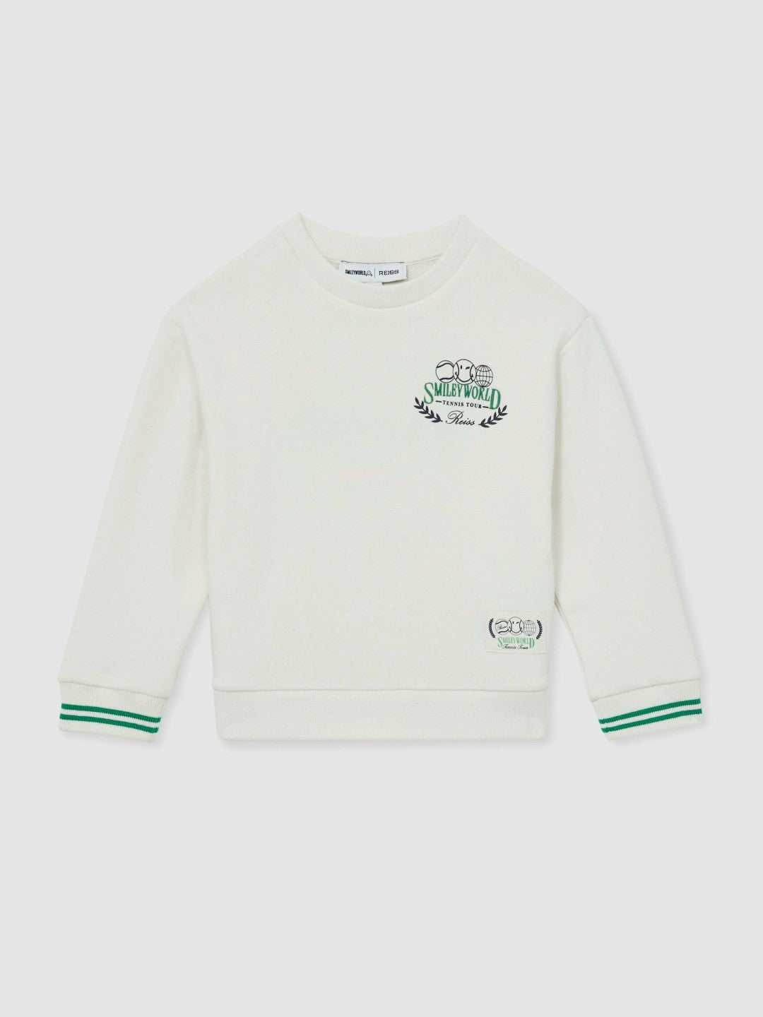 3-9 yrs SmileyWorld Logo Sweatshirt Unisex Fit White | Children