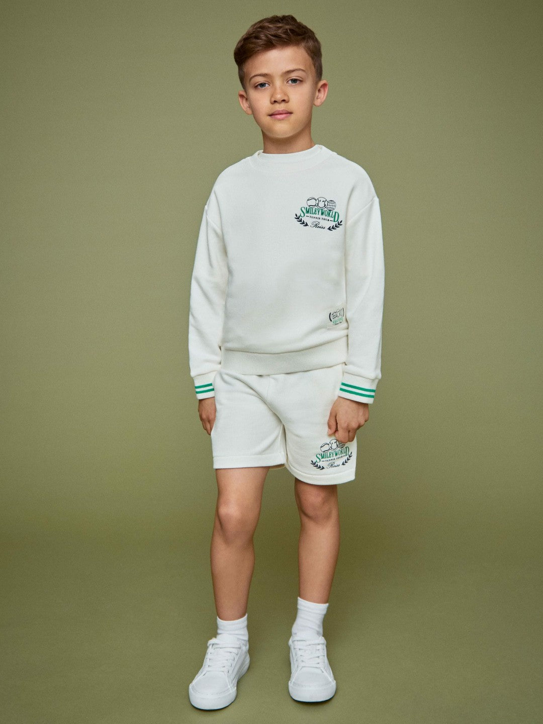 3-9 yrs SmileyWorld Drawstring Shorts Unisex Fit White | Children