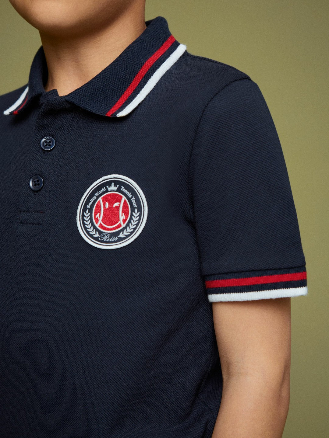 9-13 yrs SmileyWorld Piqué Polo Shirt Navy | Children
