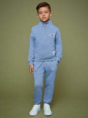 3-9 yrs SmileyWorld Half-Zip Sweatshirt Unisex Fit Blue | Children