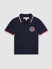3-9 yrs SmileyWorld Piqué Polo Shirt Navy | Children
