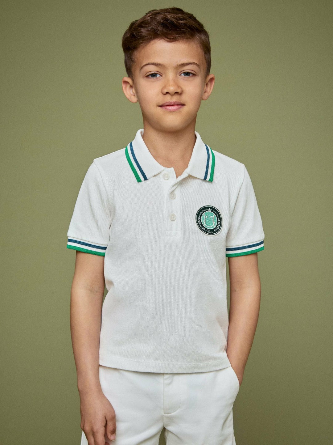 3-9 yrs SmileyWorld Piqué Polo Shirt White | Children
