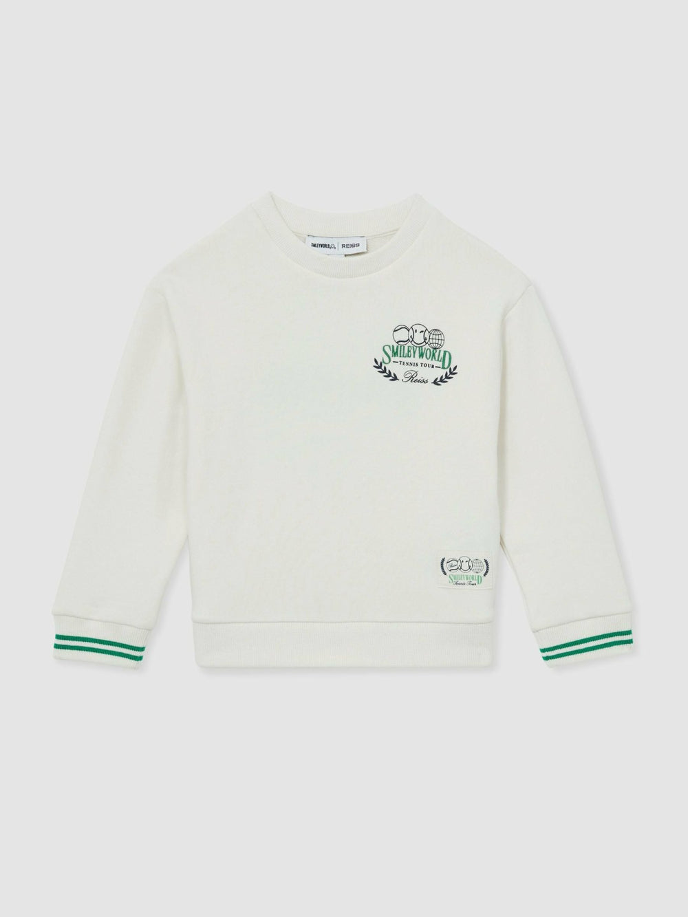 13-14 yrs SmileyWorld Logo Sweatshirt Unisex Fit White | Children
