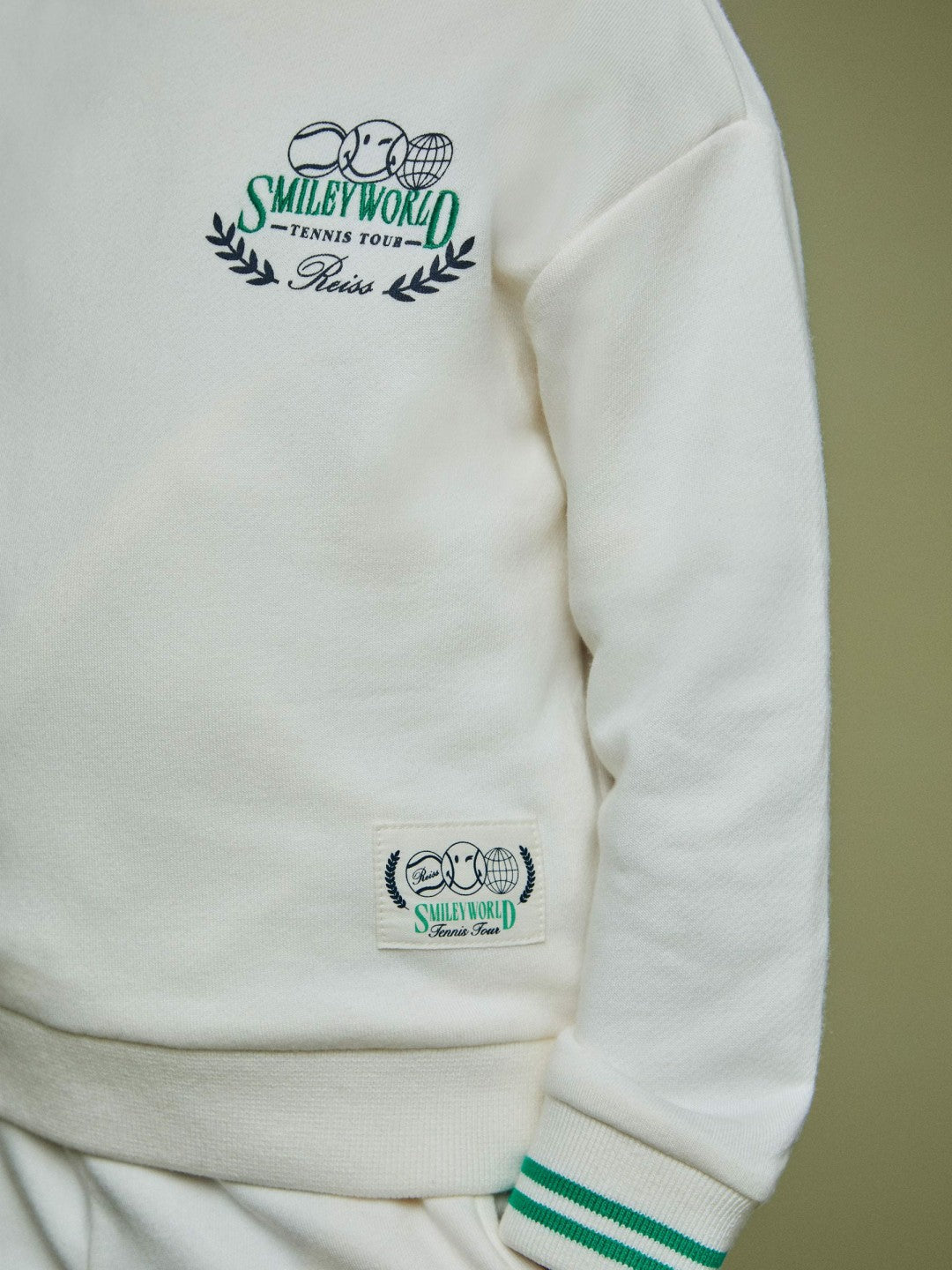 13-14 yrs SmileyWorld Logo Sweatshirt Unisex Fit White | Children