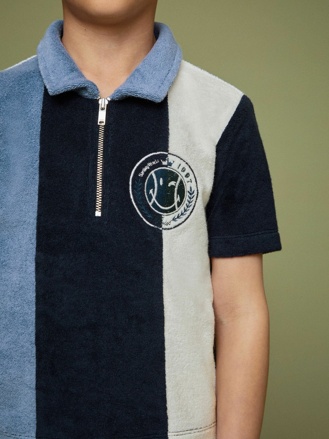 13-14 yrs SmileyWorld Towel Polo Shirt Blue | Children