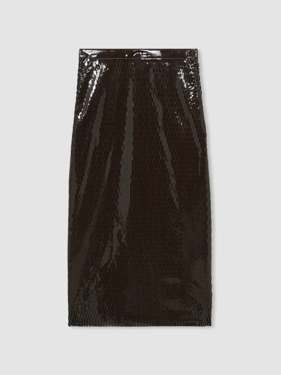 Atelier Laser-Cut Pencil Skirt Chocolate | Womens