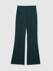 Wool-Blend Wide-Leg Suit Trousers Green | Womens