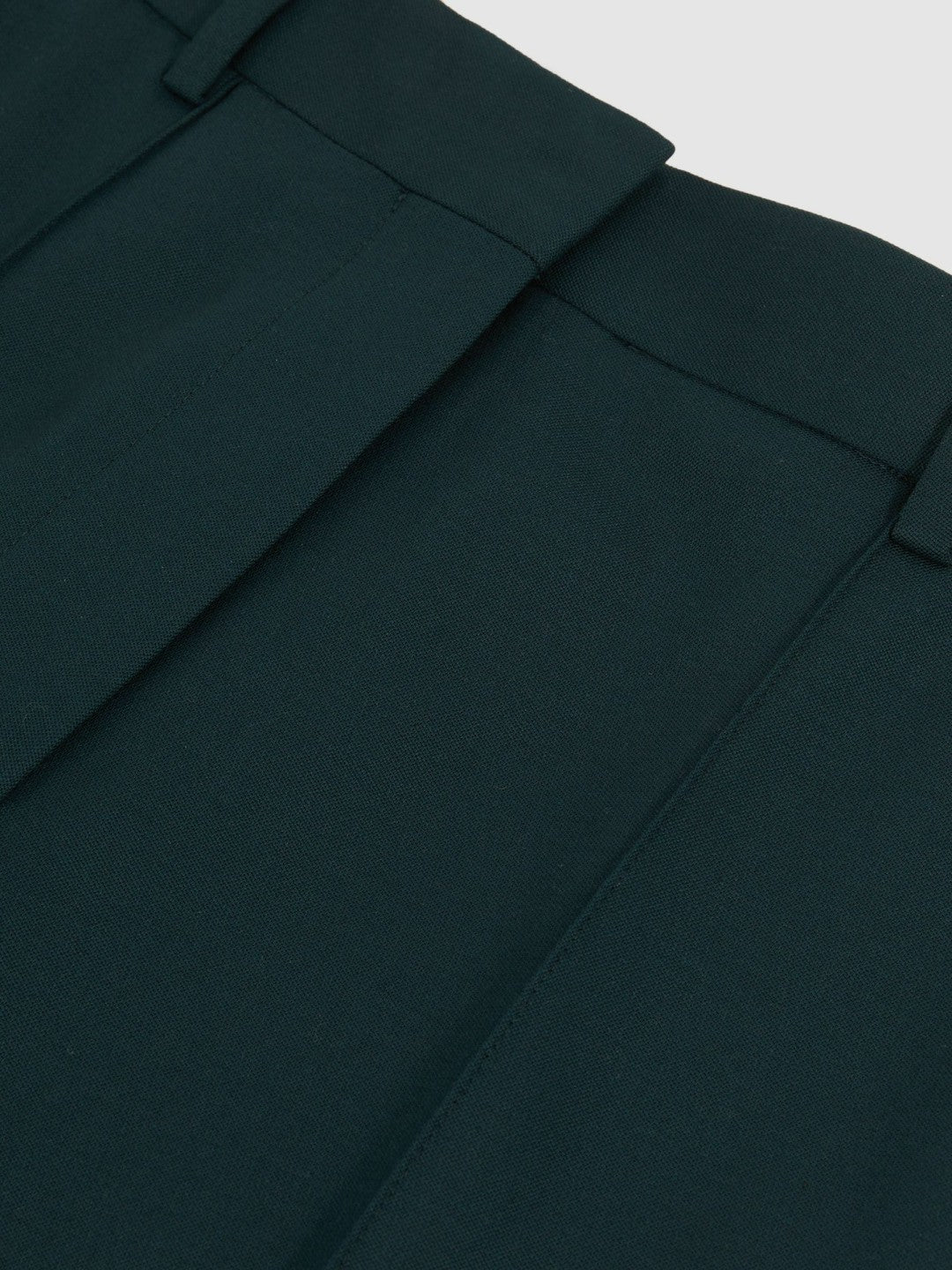 Wool-Blend Wide-Leg Suit Trousers Green | Womens