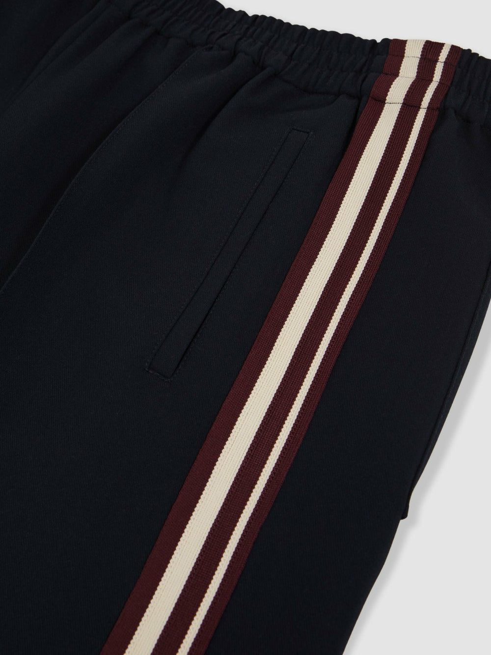 Petite Side-Stripe Wide-Leg Trousers Navy | Womens