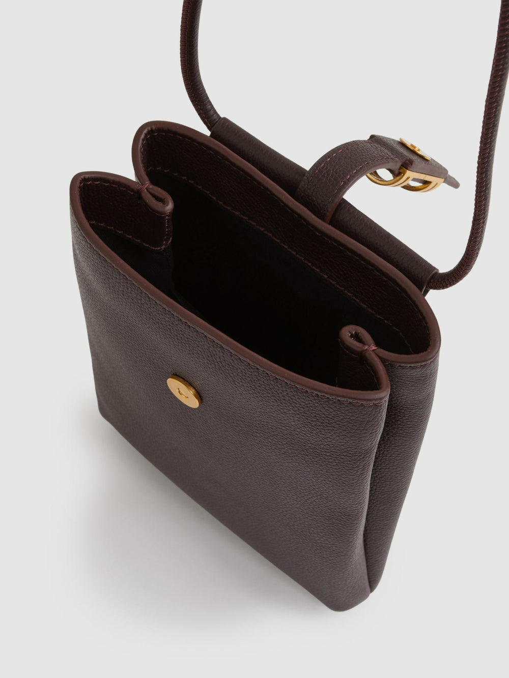 Leather Phone Holder Oxblood | Womens