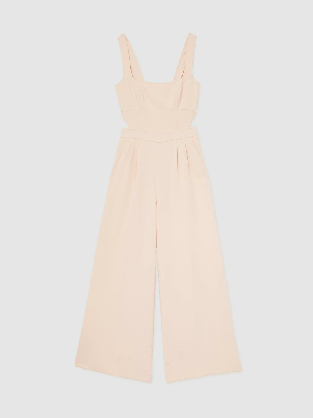 Wide-Leg Cut-Out Jumpsuit Pale Pink | Womens