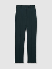 Petite Wool-Blend Slim-Fit Suit Trousers Green | Womens
