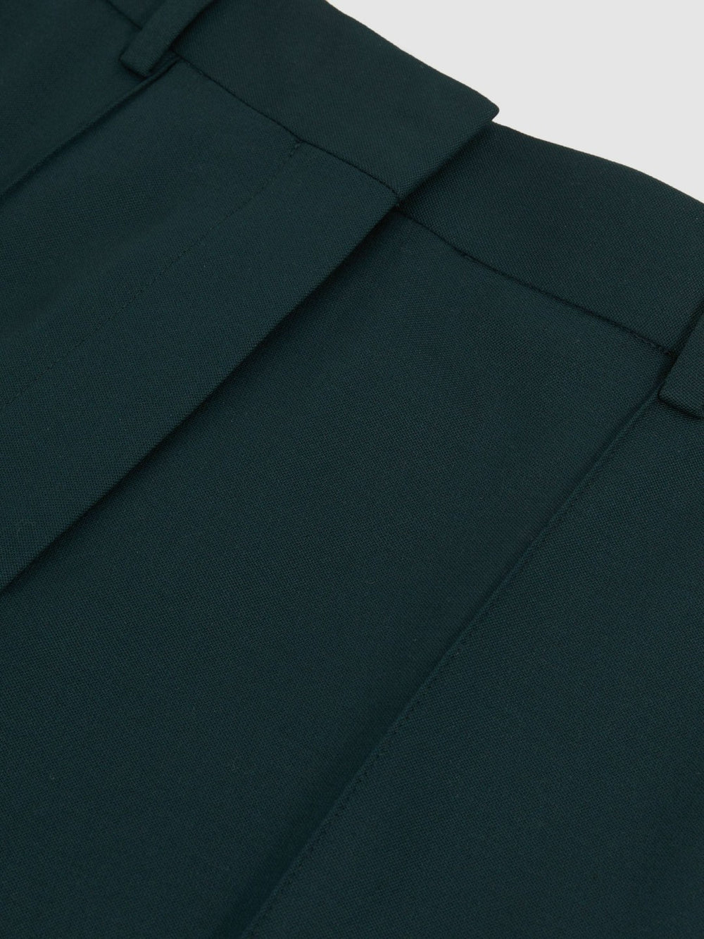 Petite Wool-Blend Wide-Leg Suit Trousers Green | Womens