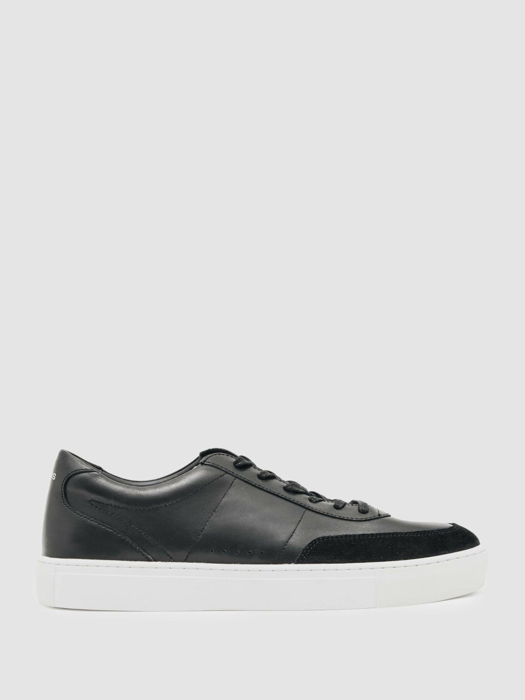 Bonded-Leather Low-Top Trainers Black | Mens