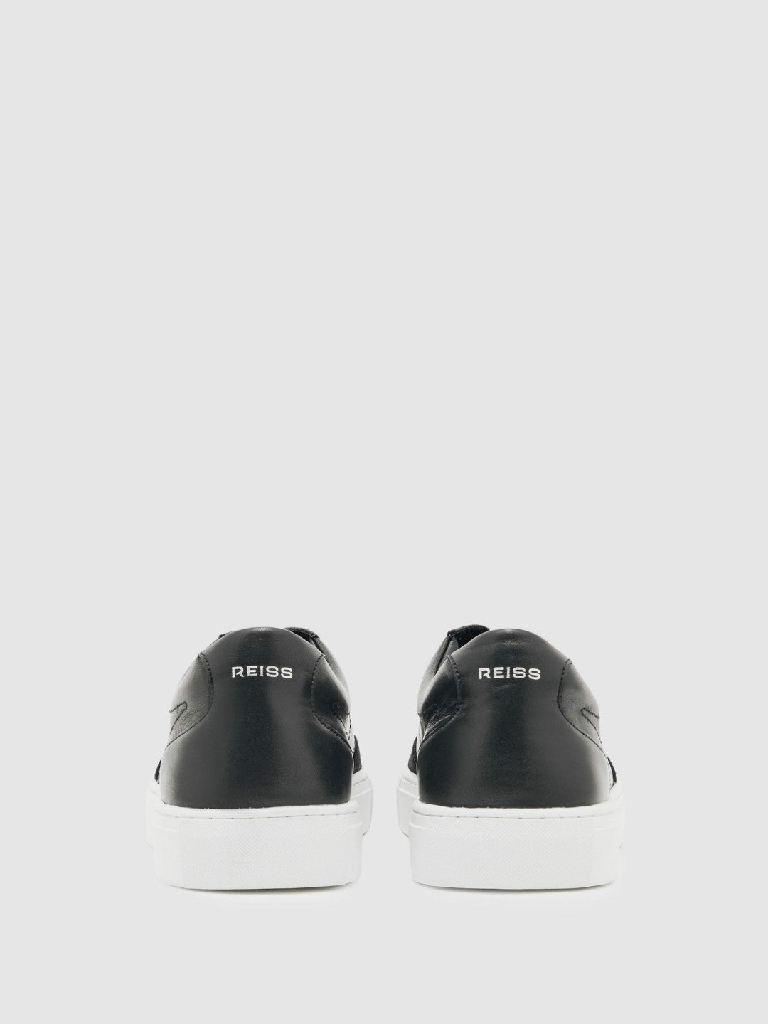 Bonded-Leather Low-Top Trainers Black | Mens