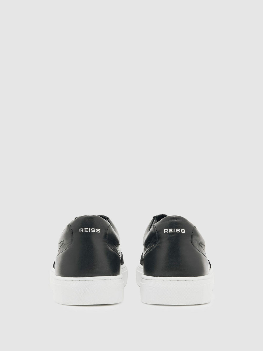 Bonded-Leather Low-Top Trainers Black | Mens