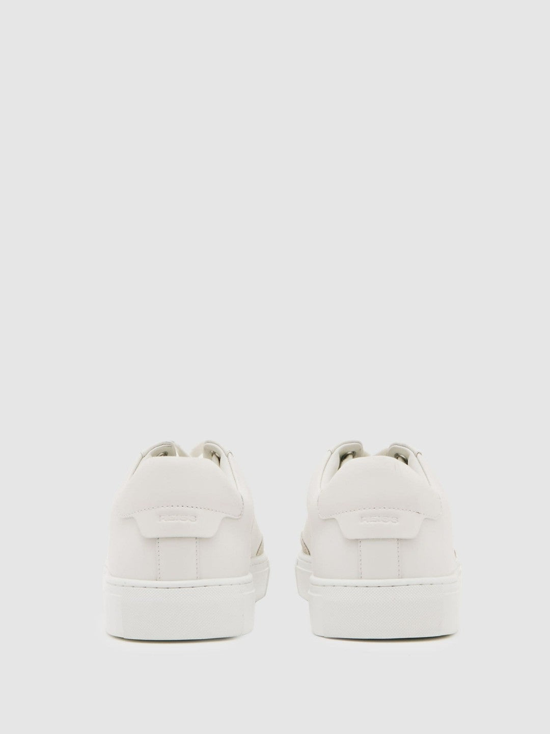 Bonded-Leather Low-Top Trainers White | Mens