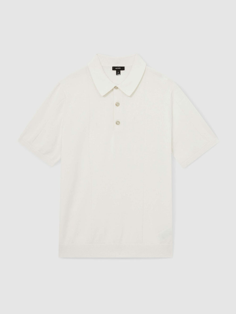 Cotton-Silk Polo Shirt Off White | Mens