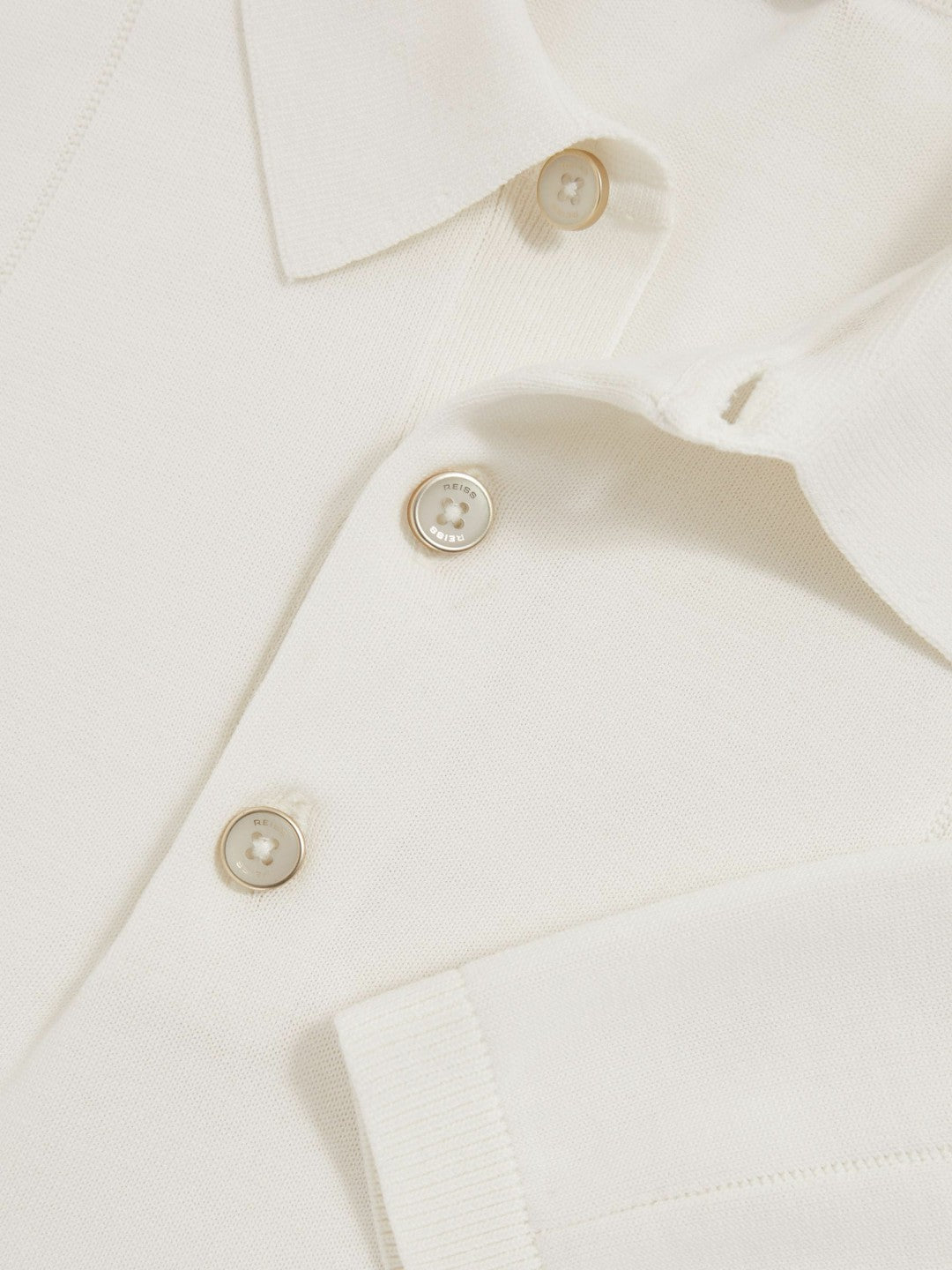 Cotton-Silk Polo Shirt Off White | Mens