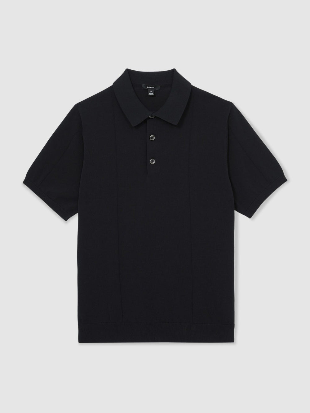 Cotton-Silk Polo Shirt Navy | Mens