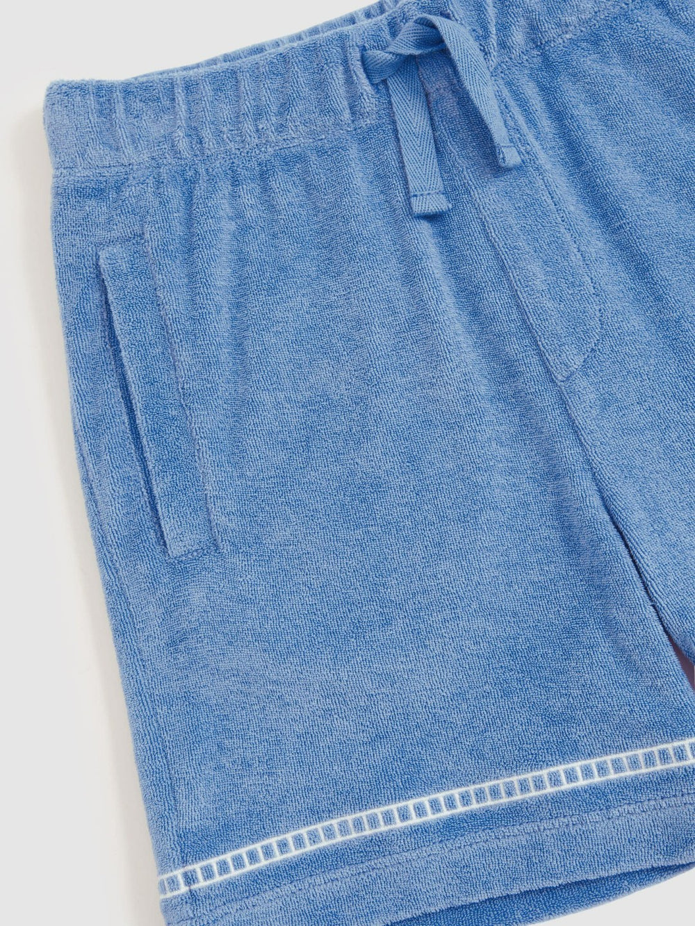 13-14 yrs Towelling Brand-Embroidered Shorts Airforce Blue | Children