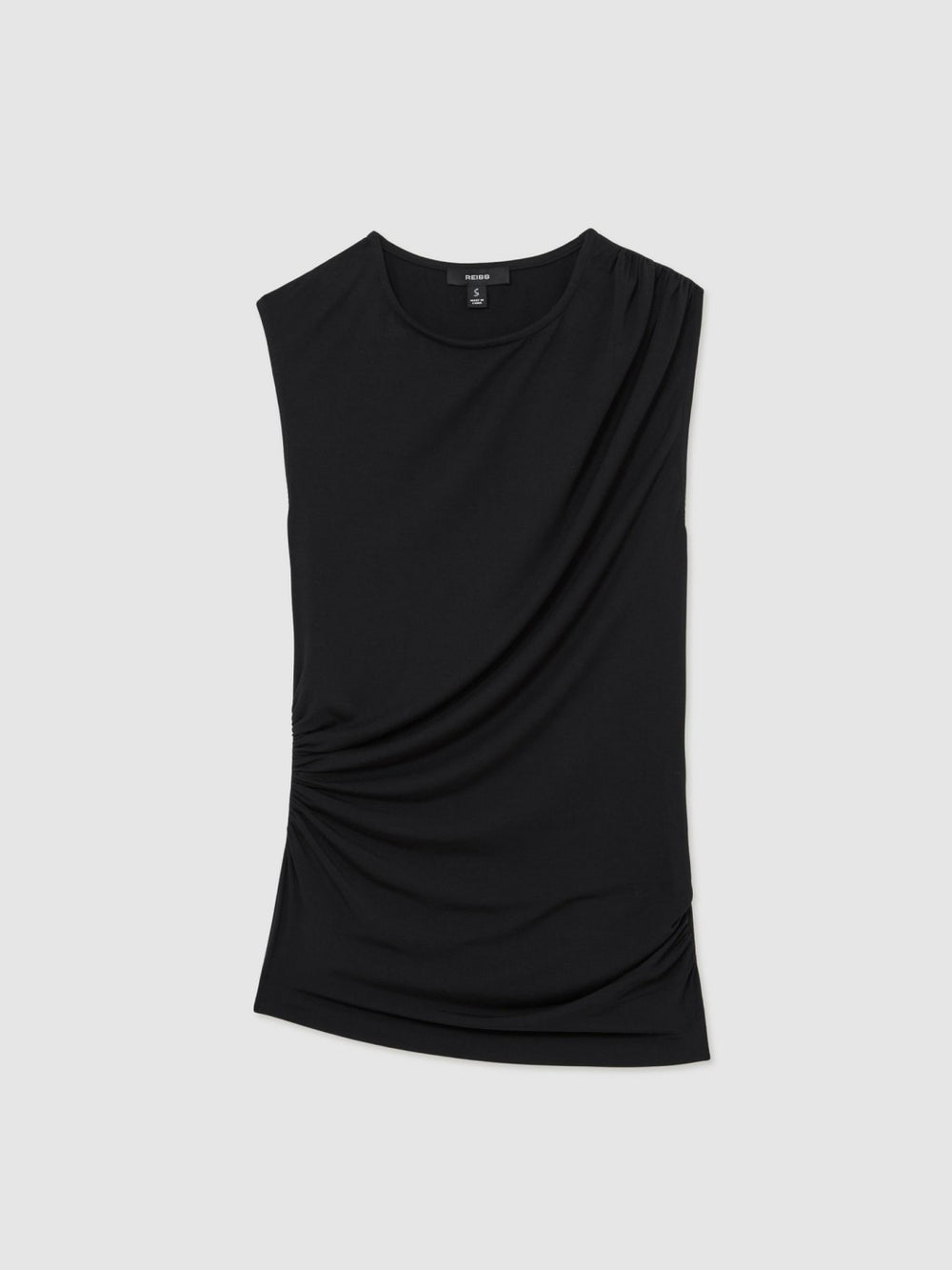 Stretch-Modal Ruched Vest Black | Womens