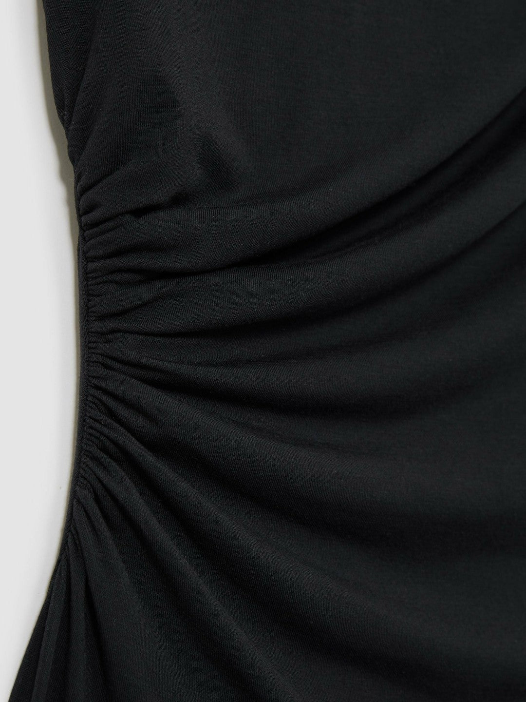 Stretch-Modal Ruched Vest Black | Womens