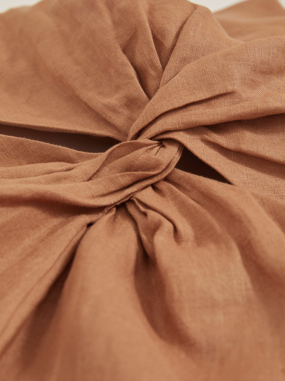 Linen Halterneck Cut Out Playsuit Brown | Womens