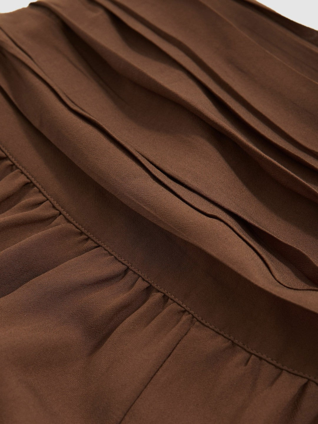 Lyocell Blend Wide Leg Trousers Brown | Womens