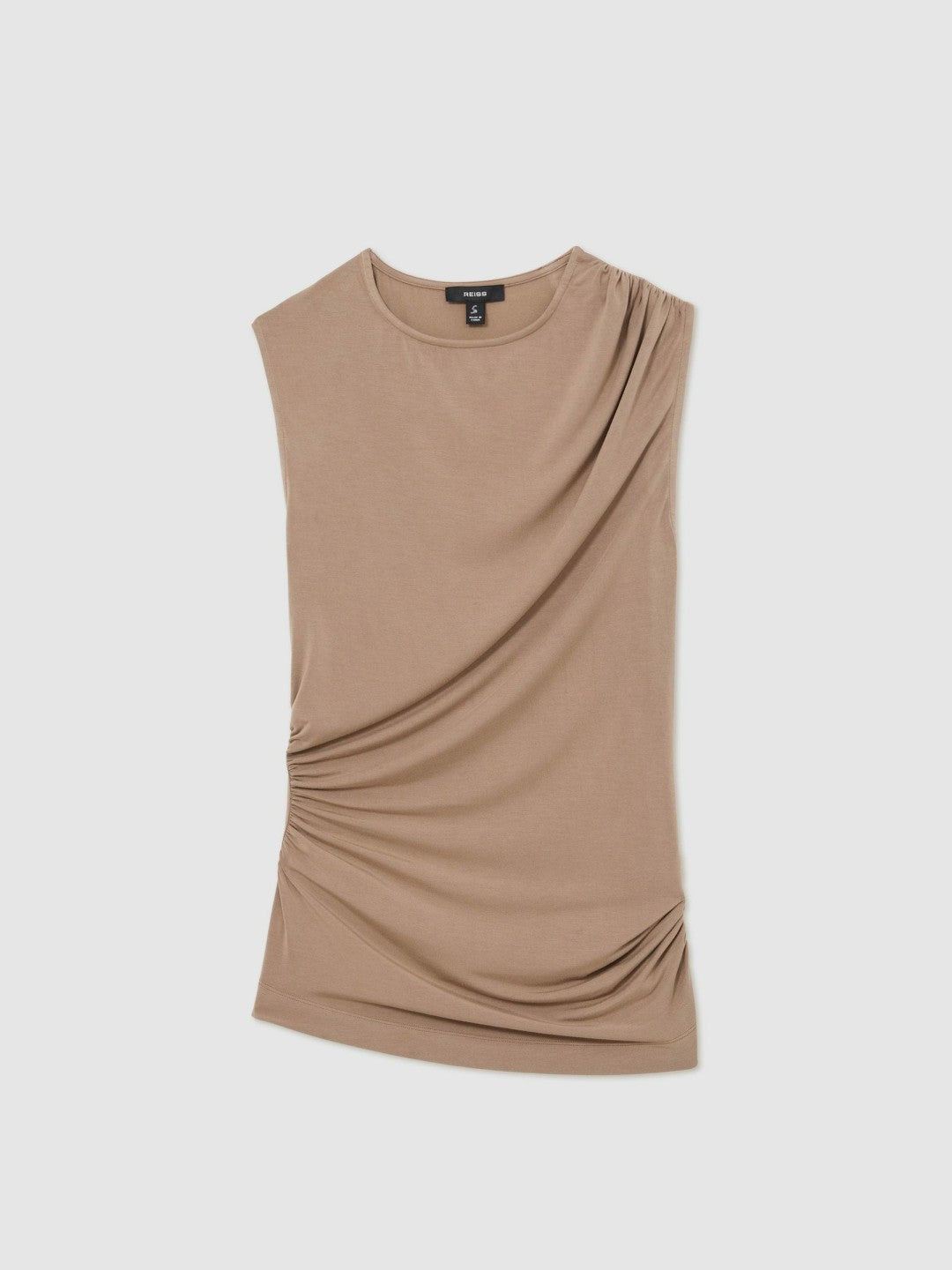Stretch-Modal Ruched Vest Mocha Brown | Womens